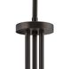 Falcon 6 Light 41 inch English Bronze and Cognac Leather Chandelier Ceiling Light