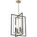Noelle 4 Light 15 inch Matte Black/Modern Gold Pendant Ceiling Light