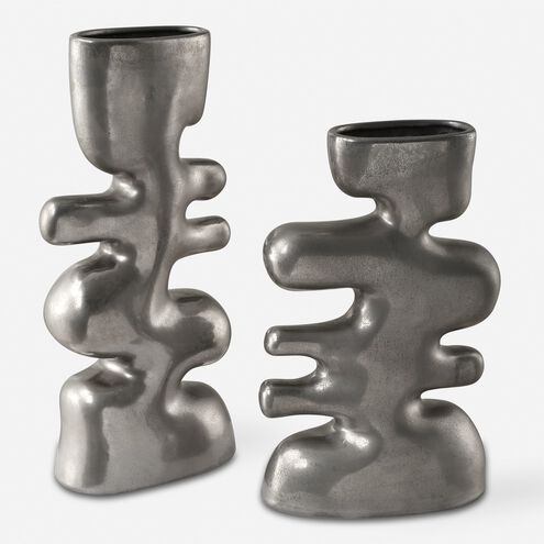 Free Flowing 14.25 X 7 inch Vases, Set of 2