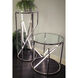 Trapezoid 35.5 X 15.75 inch Polished Chrome Accent Table