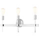 Prague 3 Light 24 inch Polished Chrome Vanity Sconce Wall Light