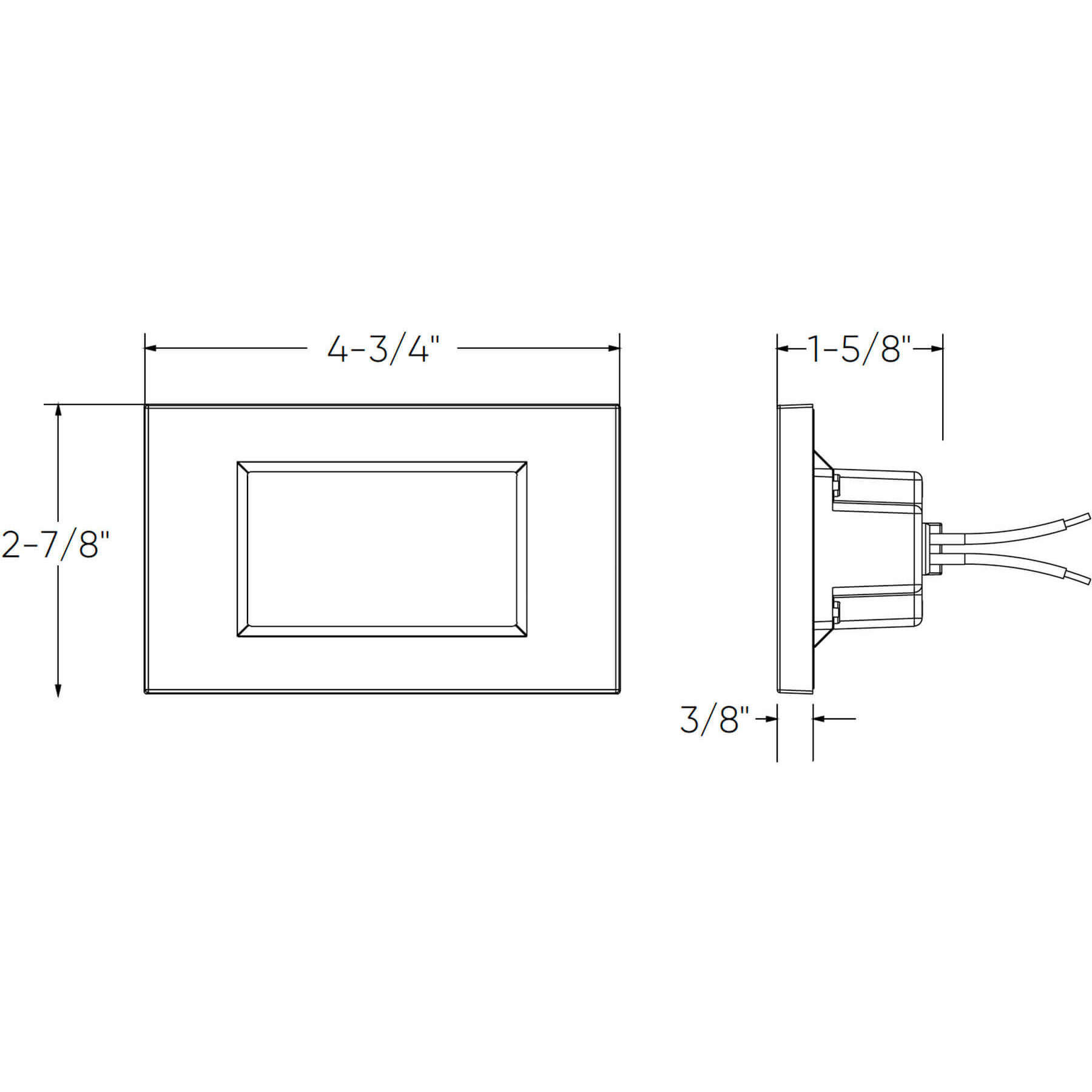Ascend 120V 4.00 watt Black Steplight