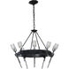 Echo 10 Light 32.2 inch Black Chandelier Ceiling Light
