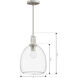 Orbis 1 Light 10 inch Brushed Nickel Mini Pendant Ceiling Light