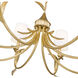 Aslin 8 Light 42 inch Gold Leaf Chandelier Ceiling Light