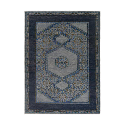 Loren 132 X 96 inch Blue Rug, Rectangle
