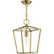 Devone 1 Light 10 inch Antique Brass Convertible Semi Flush/Lantern Ceiling Light