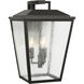 Drew & Jonathan Kennewick 3 Light 16.5 inch Textured Black Outdoor Wall Lantern, Large