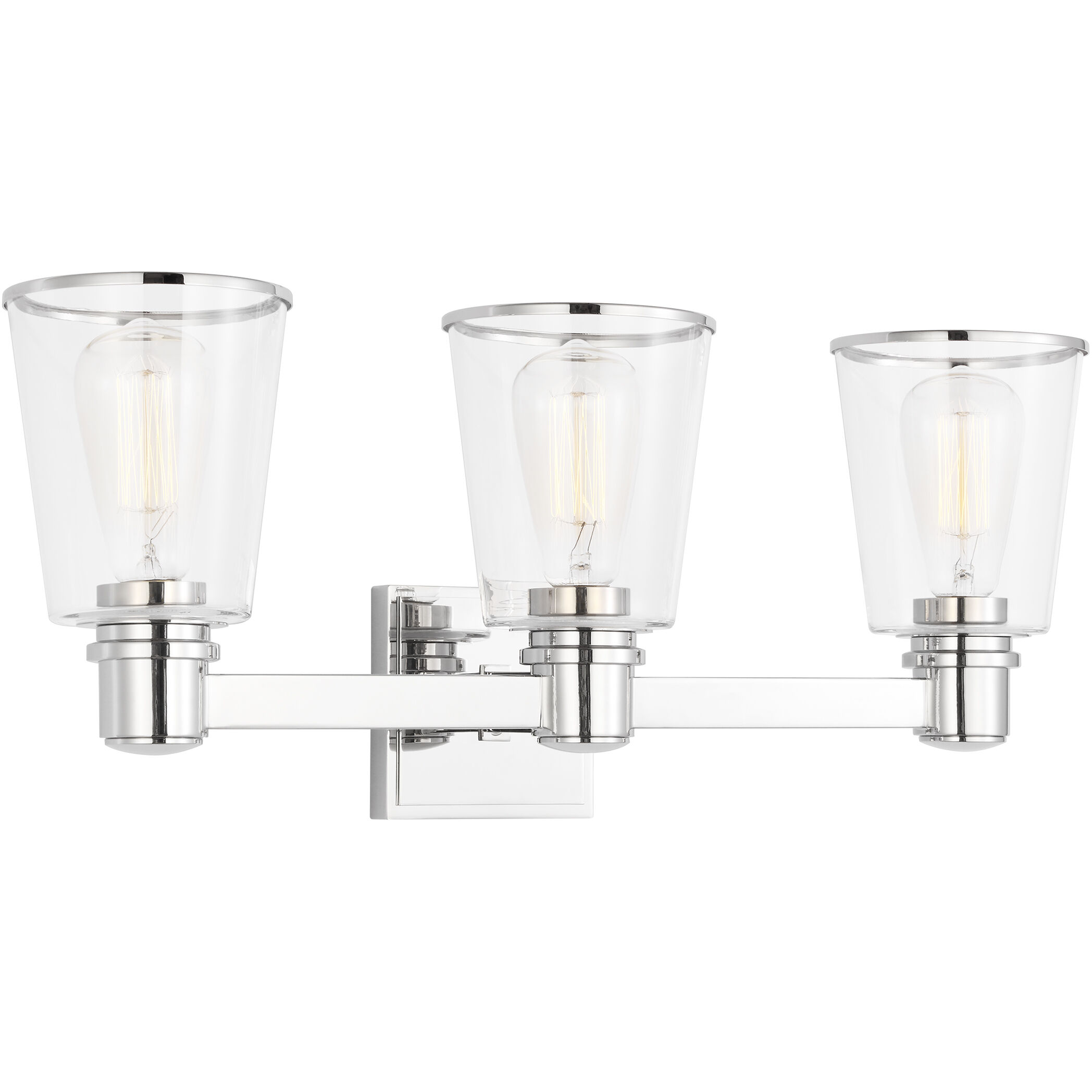 C&M by Chapman & Myers Alessa 3 Light 22.13 inch Polished Nickel Bath Vanity Wall Sconce Wall Light
