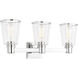 C&M by Chapman & Myers Alessa 3 Light 22.13 inch Polished Nickel Bath Vanity Wall Sconce Wall Light