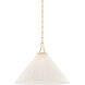 Merida 1 Light 22 inch Aged Brass Pendant Ceiling Light