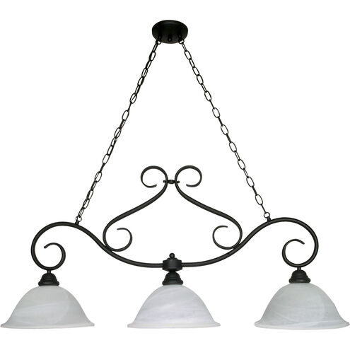 Castillo 3 Light 12 inch Textured Black Chandelier Ceiling Light