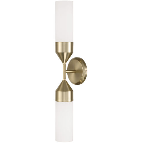 Devon 2 Light 5 inch Matte Brass Sconce Wall Light