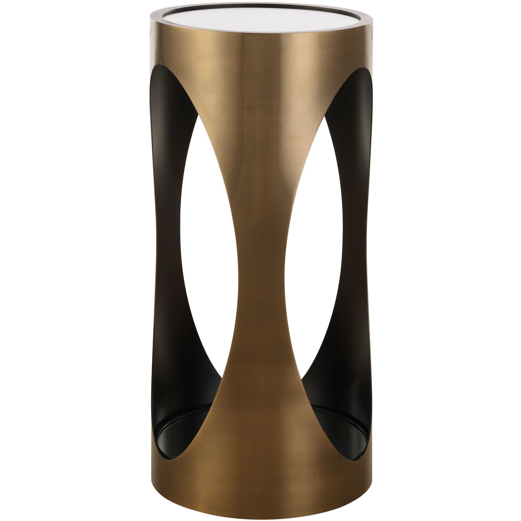 Achilles 24 X 11 inch Brushed Brass Drink Table
