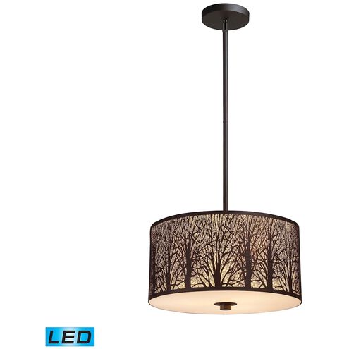 Woodland Sunrise LED 16 inch Aged Bronze Pendant Ceiling Light