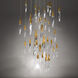 Beyond Kindjal LED 36 inch Aged Brass Multi-Light Pendant Ceiling Light, Square Canopy