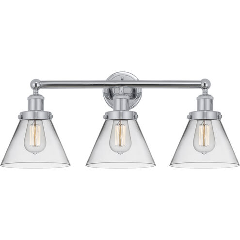 Cone 3 Light 25.75 inch Polished Chrome Bath Vanity Light Wall Light