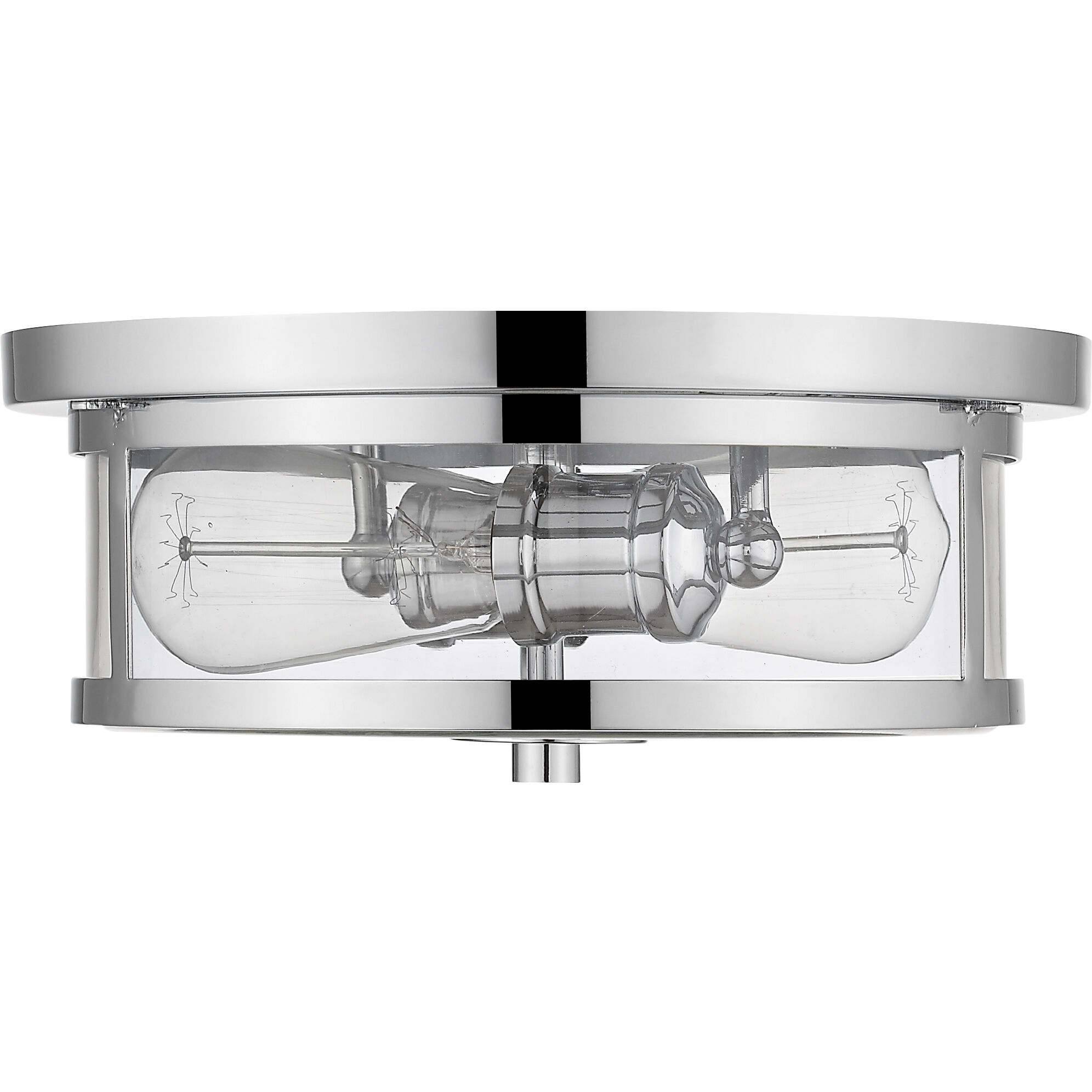 Savannah 2 Light 11 inch Chrome Flush Mount Ceiling Light