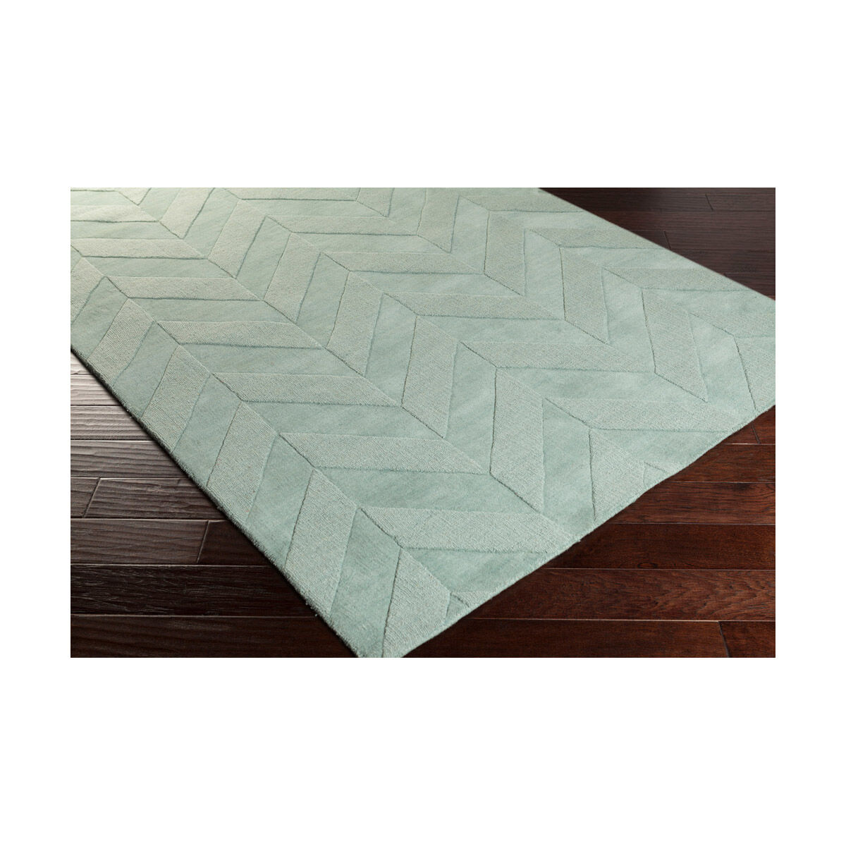 Central Park 60 X 36 inch Ice Blue/Sage Rugs, Rectangle