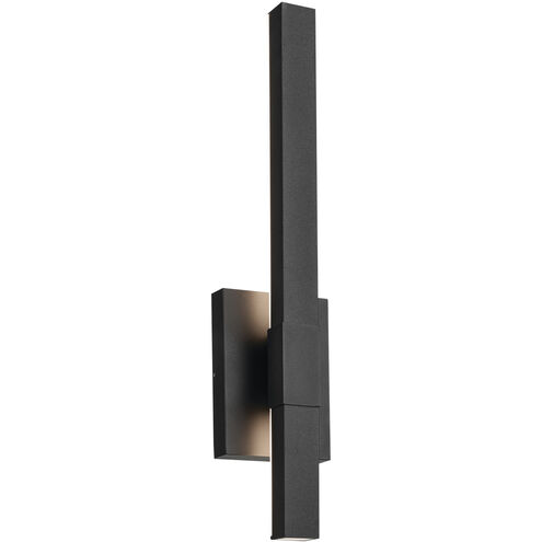 Nocar LED 22.25 inch Black Textured Outdoor Wall, Medium