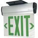 Aaliyah 1 Light Green Letters and Aluminum Housing Exit / Emergency Ceiling Light