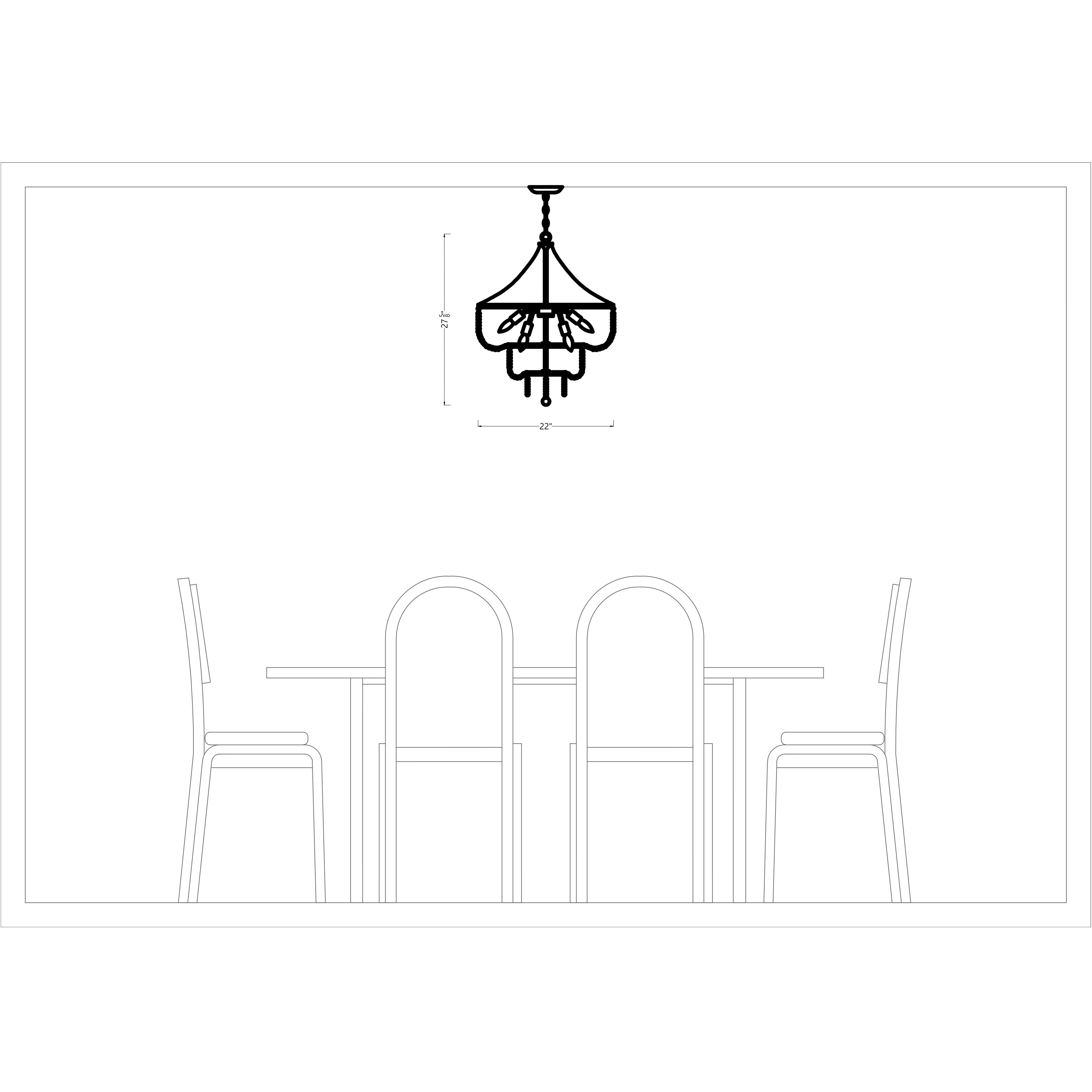 AERIN Jackie LED 22 inch Satin Brass Chandelier Ceiling Light