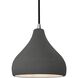 Radiance 1 Light 8 inch Gloss Grey and Brushed Nickel Pendant Ceiling Light