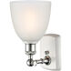 Ballston Castile 1 Light 6 inch White and Polished Chrome Sconce Wall Light in White Glass, Ballston