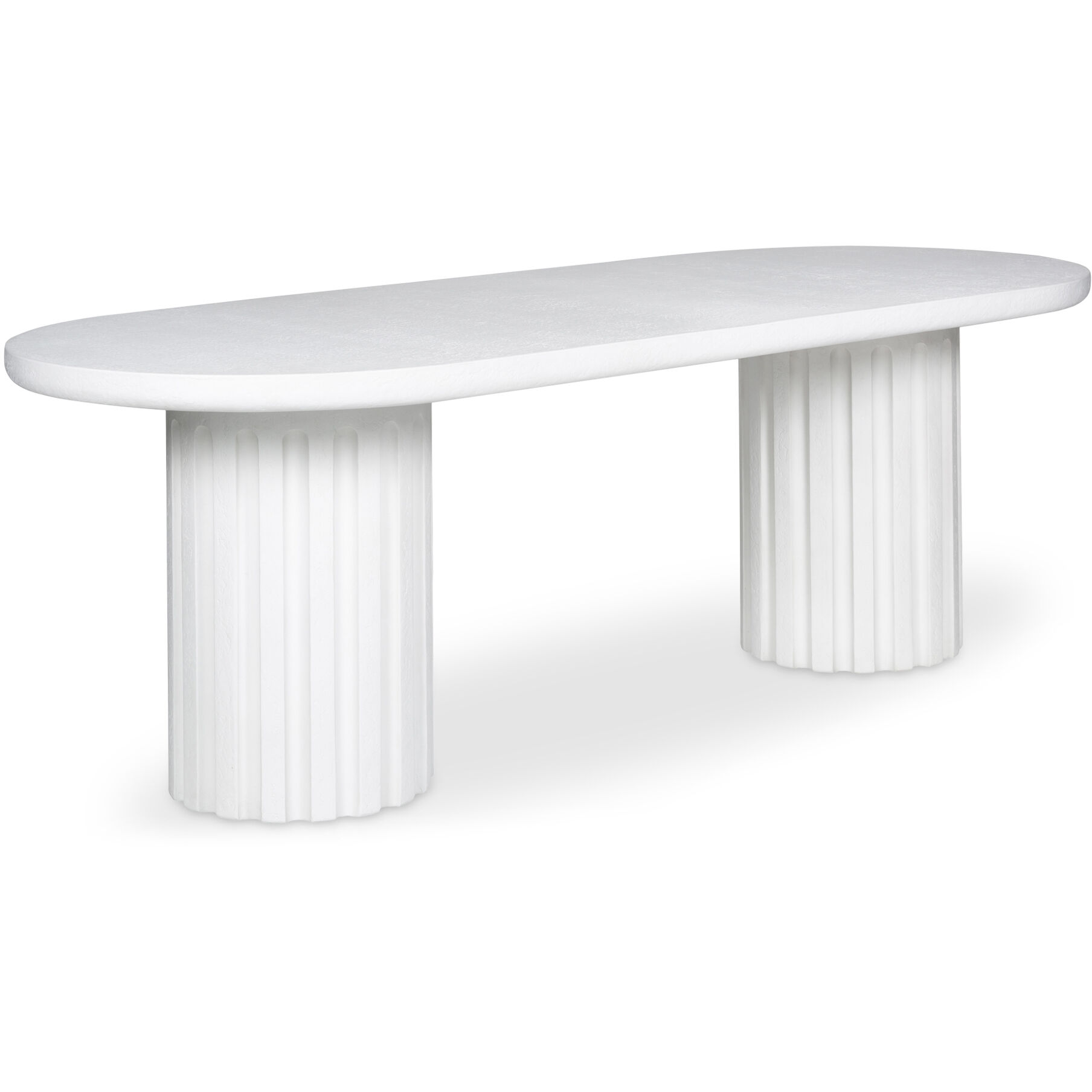 Eris 86.5 X 35.5 inch White Outdoor Dining Table