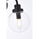Hanson 4 Light 38 inch Black Bath Sconce Wall Light