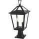Frankford 2 Light 22 inch Black Outdoor Post Light