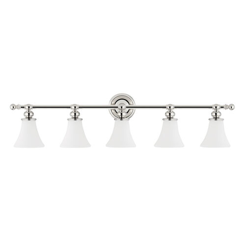 Weston 5 Light 42.75 inch Polished Nickel Bath and Vanity Wall Light