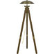 Lakeland 55 inch 18.00 watt Antique Brass and Wood Floor Lamp Portable Light