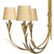 River Reed 6 Light 41 inch Antique Gold Leaf Chandelier Ceiling Light in Rattan Shade, Small