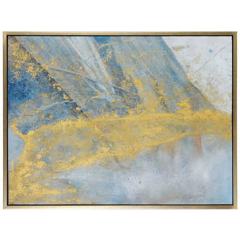 Cameron Blue and Yellow and Beige and Multicolor and Gold Wall Art