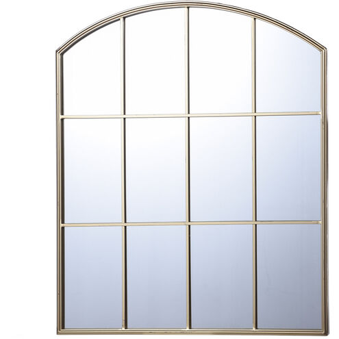 Iuka Farmhouse 34 X 30 inch Bright Gold Wall Mirror