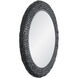 Athena 40.25 inch Matte Black with Black Seagrass Wall Mirror