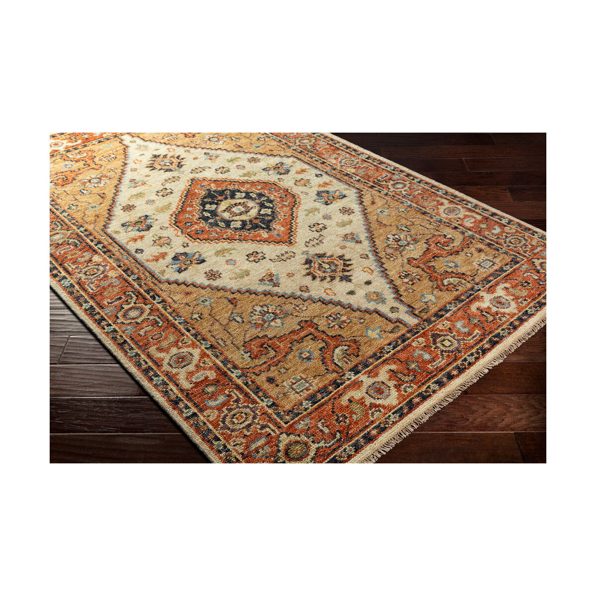 Biscayne 36 X 24 inch Aqua/Navy/Tan/Burnt Orange/Cream Rugs