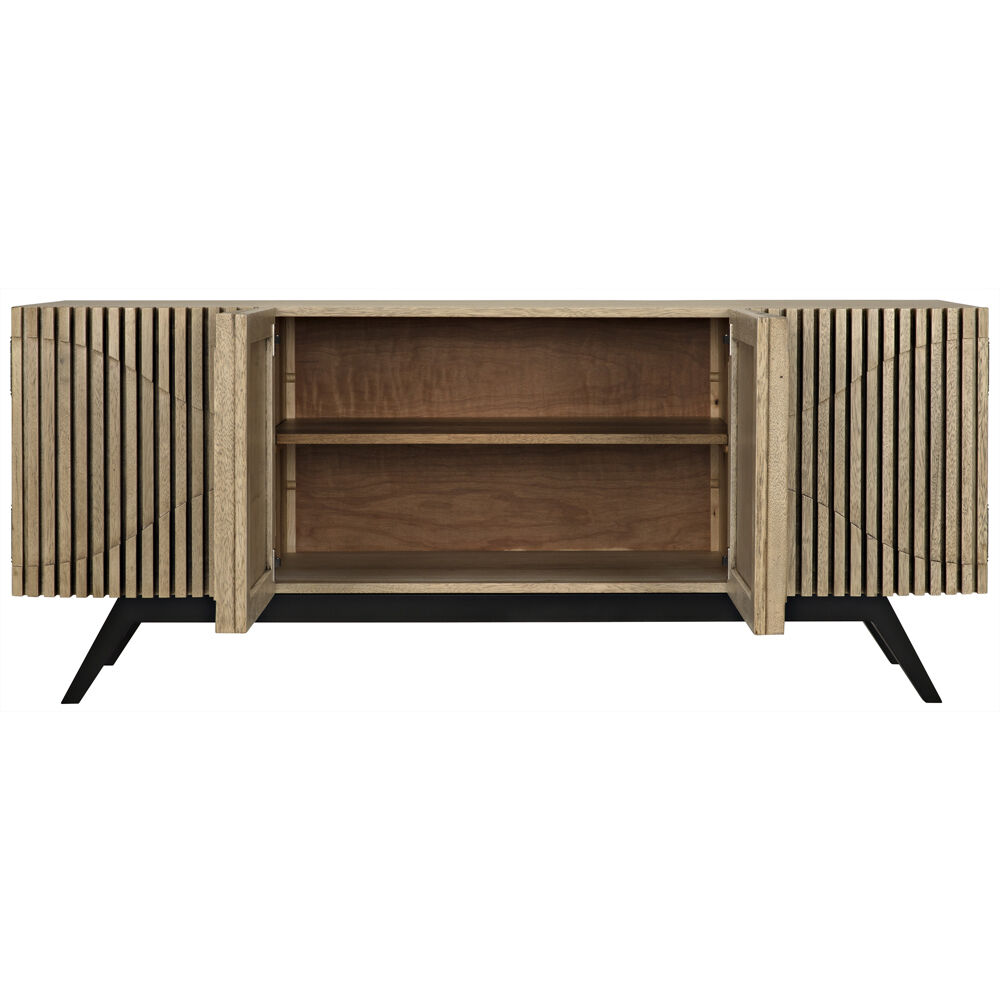 Illusion 78 X 22.5 inch Bleached Walnut Sideboard