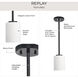 Replay 1 Light 3.88 inch Black Mini-Pendant Ceiling Light