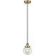Edison Beacon LED 6 inch Antique Brass Mini Pendant Ceiling Light