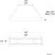 Hustler LED 54 inch Black and Dark Walnut Linear Chandelier Ceiling Light