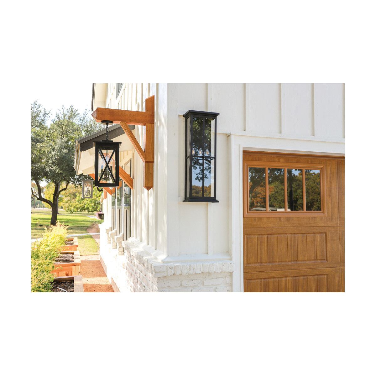 Avondale 4 Light 11 inch Black Outdoor Hanging Lantern