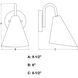 Hanson LED 9.5 inch Matte Black and White Outdoor Wall