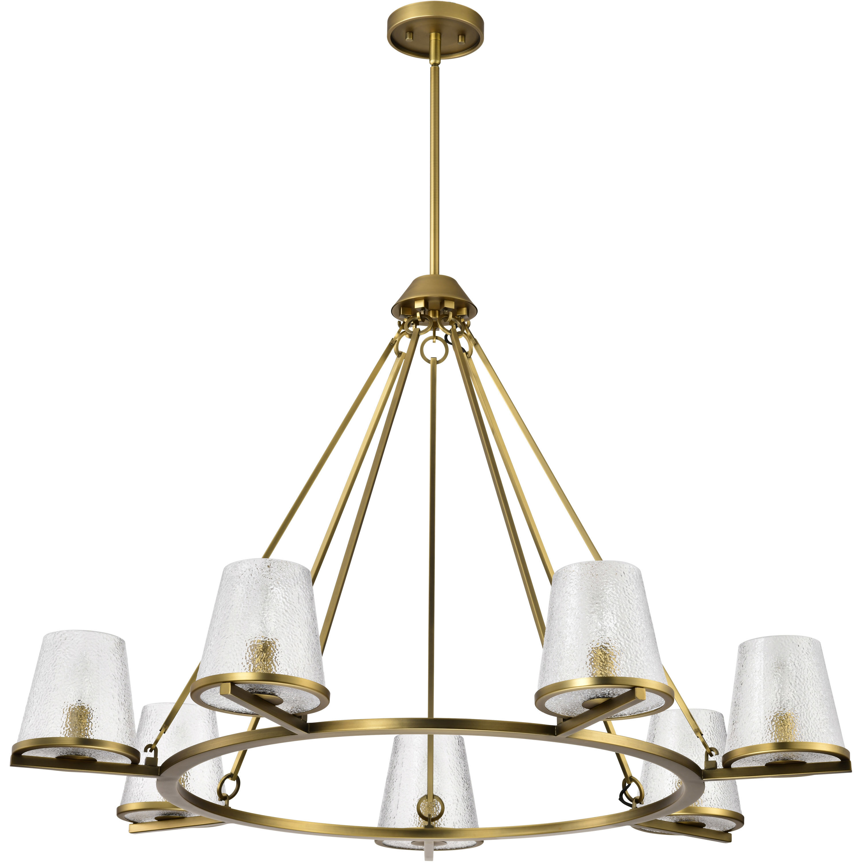 Valentine 40 inch Vintage Brass Chandelier Ceiling Light