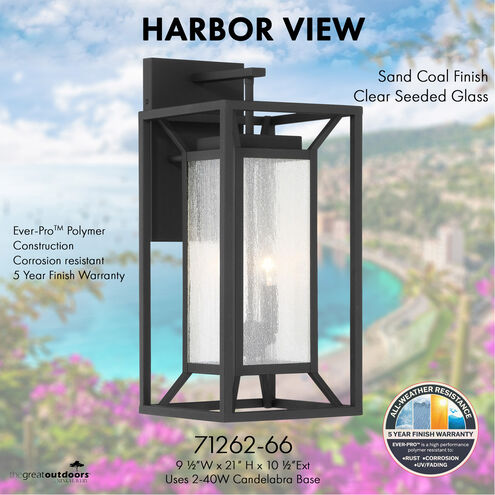 Harbor View 2 Light 21 inch Sand Coal Outdoor Wall Mount, Great Outdoors