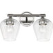 Willow 2 Light 15 inch Polished Chrome Vanity Sconce Wall Light