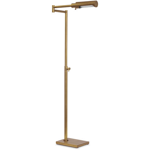 Noble 57.5 inch 40.00 watt Natural Brass Floor Lamp Portable Light, Task Reading Lamp