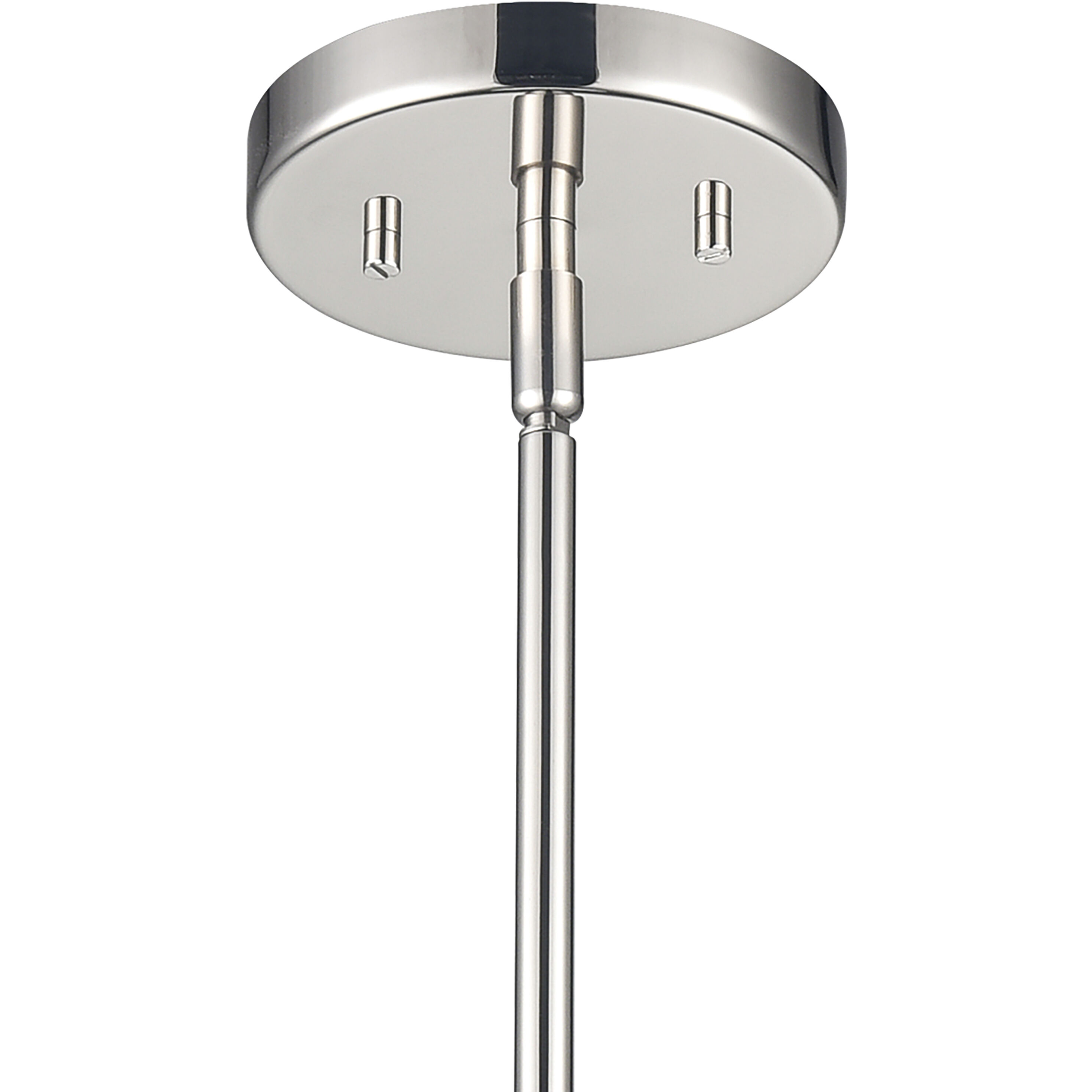 Somerville Pendant Ceiling Light in Gloss White with Polished Nickel