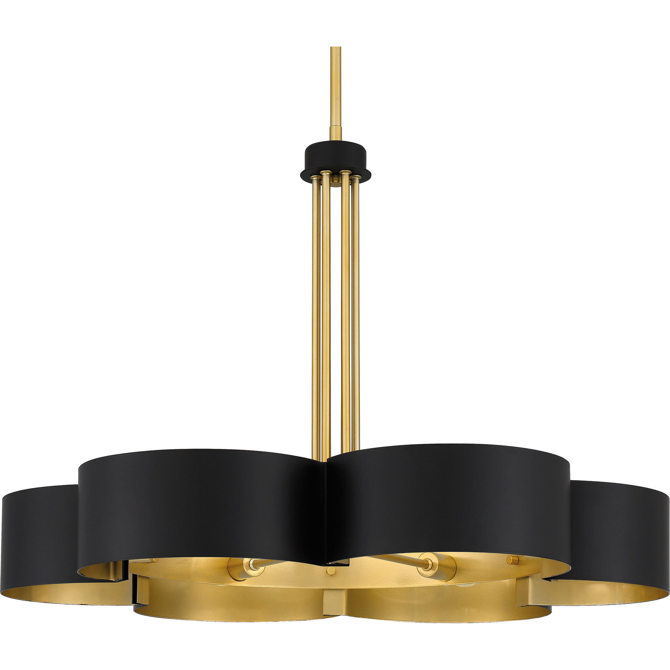 Balsam 6 Light 28 inch Matte Black Chandelier Ceiling Light